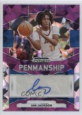 2024 Panini Prizm Draft Picks Penmanship Purple Ice 37/99 Ian Jackson Auto 1tb7