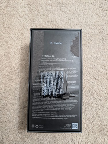 Boite vide d'origine Samsung Galaxy S10 noire (sans accessoires) - Photo 6 sur 7