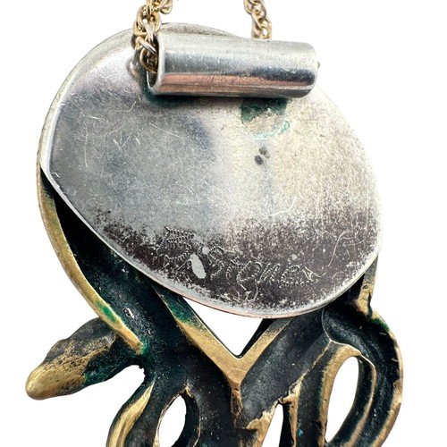 RARE Brooke Stone Bronze Snake Python Boulder Opal Cabochon Artisan 18” Necklace - Picture 9 of 12