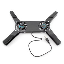 Foldable Cooling Pad Laptop Cooler with Double Fans Laptop Stand USB Powered for