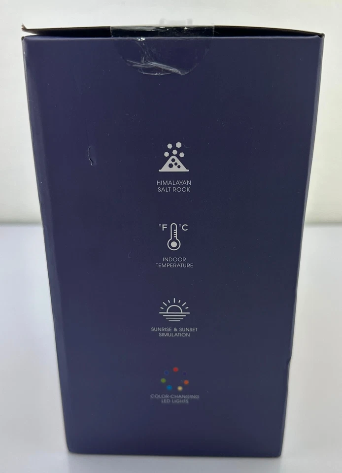 Lomi Sunrise Alarm Clock w/Himalayan Salt Base Model LOMD1082WD. New - Image 4 of 4