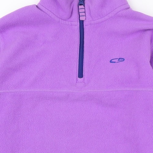 Champion Girls Purple 1/4 Zip Fleece Sweatshirt L - Picture 12 of 12