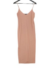 Zara Bodycon Midi Dress S in Pink