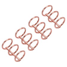 0.79" Dia 3-Rings Book Rings, 4 Pack Metal Binder Rings, Rose Gold