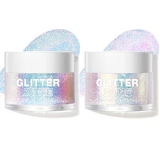 LANGMANNI Holographic Body Glitter Gel for Body Face Hair and Lip.Color Chang...