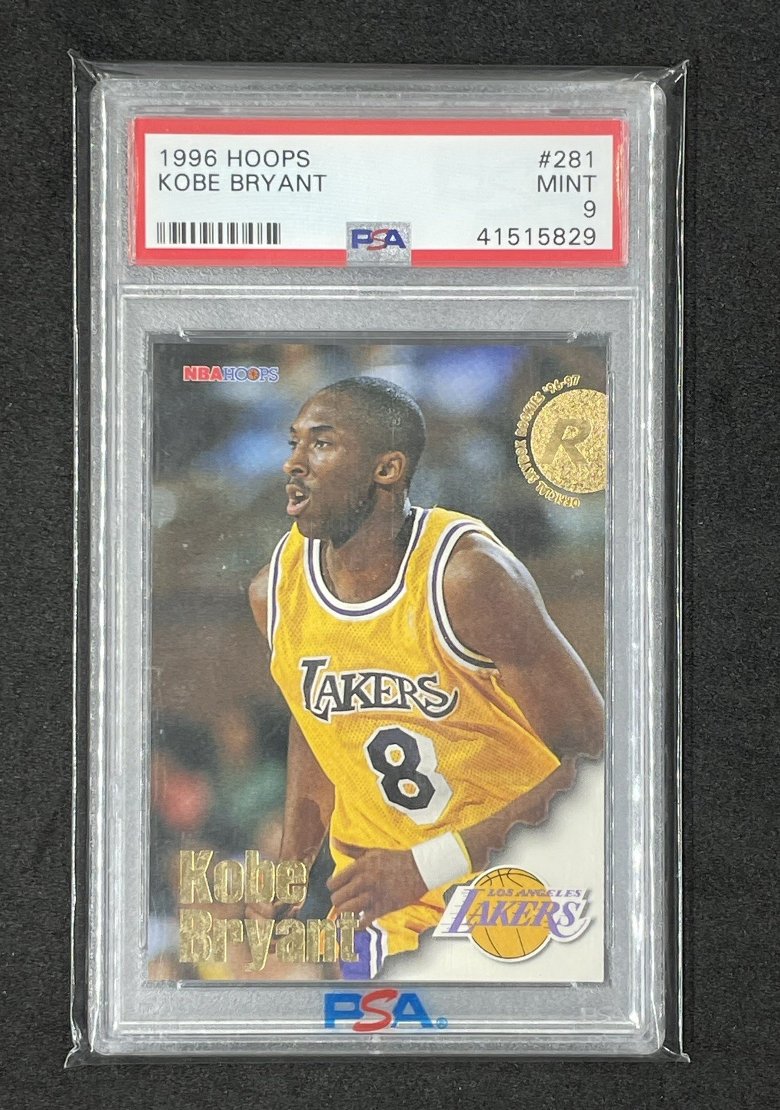 1996 NBA Hoops KOBE BRYANT #281 Rookie PSA 9