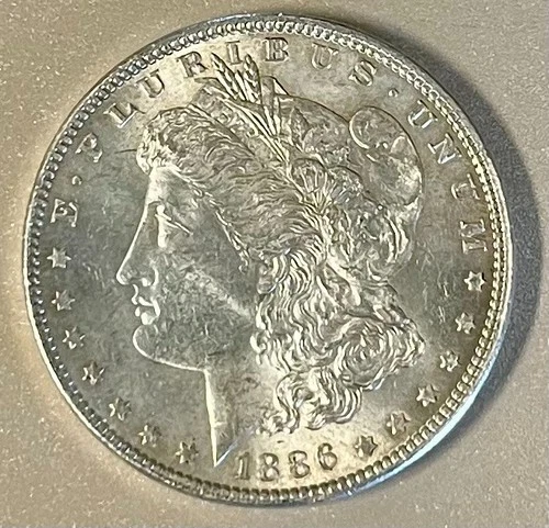 1886 Morgan Dollar BU Uncirculated Mint State 90% Silver $1 US Coin Collectible