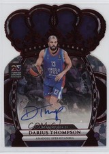 2024-25 Panini Crown Royale EuroLeague Crystal Red 3/25 Darius Thompson Auto 3d3