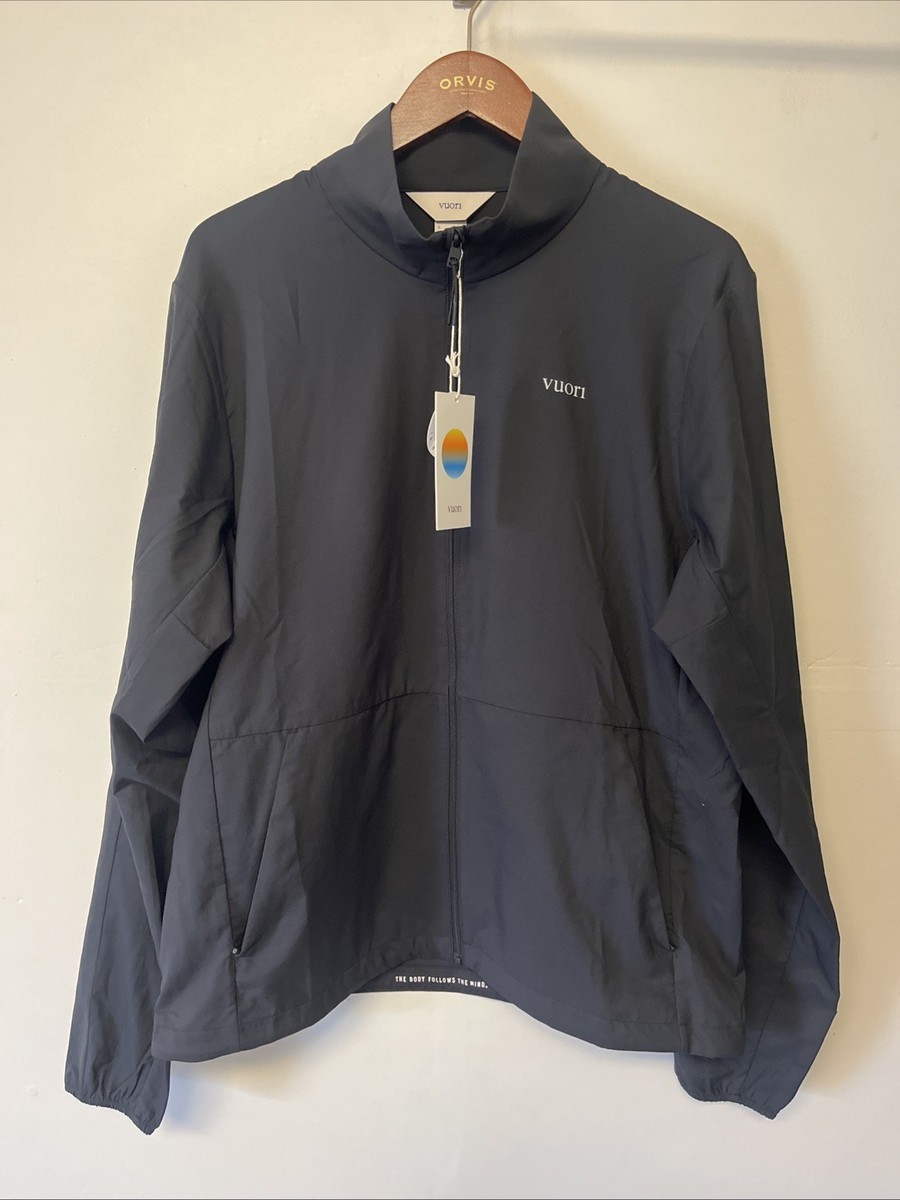 Vuori Terrain Shell Jacket Mens Large Black Full Zip V5025 - New