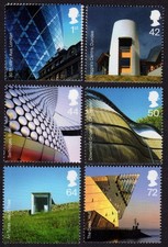 GB 2006    MODERN ARCHITECTURE    6 stamp set    Excellent condition   MNH