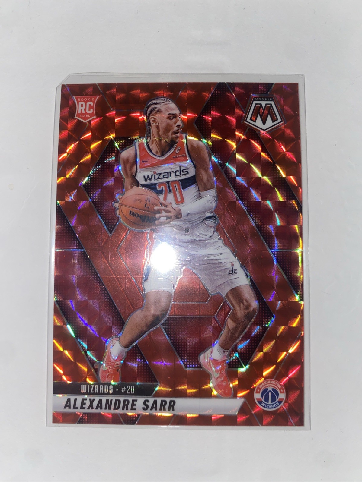 2024-25 Panini Mosaic Alexandre Sarr True Red Mosaic #216