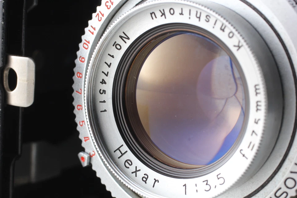 [Casi COMO NUEVA] Cámara Konica Konishiroku Pearl IV con lente hexagonal 75 mm f3,5 de JAPÓN Foto 3 de 4