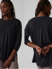 Athleta Inspire Top Women s Black Relaxed Lon...
