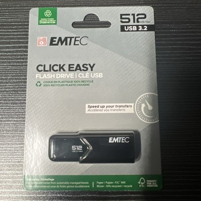 Emtec B110 Click Easy 3.2 512GB USB Type-A 3.2 Gen 2 (3.1 Gen 2) Black