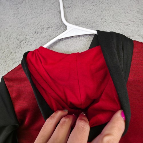 Jordan Hoodie Sweatshirt Boys M 10/12 Red DriFit Athleisure Outdoor Jumpman - Picture 13 of 21