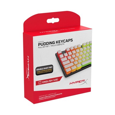 HyperX Pudding Keycaps - Double Shot PBT Keycap Set with Translucent Layer, f...