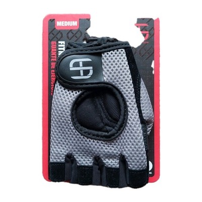 Shred & Tone - Men's Workout Fitness Gloves - M - Black & Silver