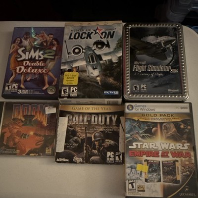 EA/Microsoft/Activision PC Game Lot: Sims 2, Flight Sim 2004, Doom 3