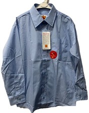 NWT A Boys Long Sleeve Light Blue Uniform Button Up Shirt Point Collar