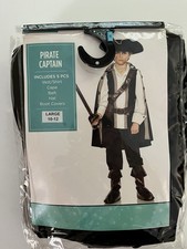 Pirate Captain Boys Large 10-12 5- Piece New Halloween Costume Cosplay