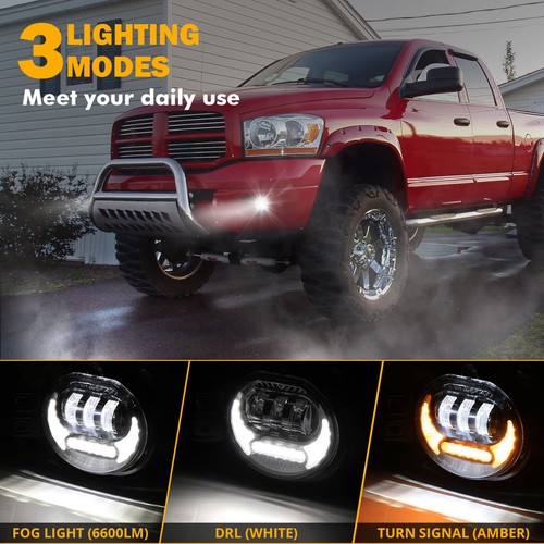 AUXBEAM 42" Curved 6 Modes LED Light Bar + Fog Light DRL For Dodge Ram 2002-2009 - Picture 4 of 12