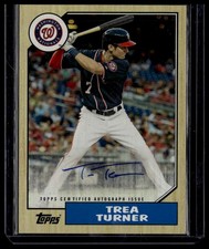 2017 Topps #1987A-TT Trea Turner 1987 Topps Baseball 30th Anniversary Autographs