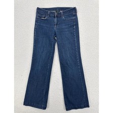 J.Crew Y2K Trouser Wide Leg Jeans Women Size 4 Dark Wash Denim 5 Pocket S/91390