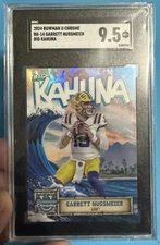 2024 Bowman U Chrome Garrett Nussmeier Big Kahuna SGC 9.5 PSA LSU  Case Hit
