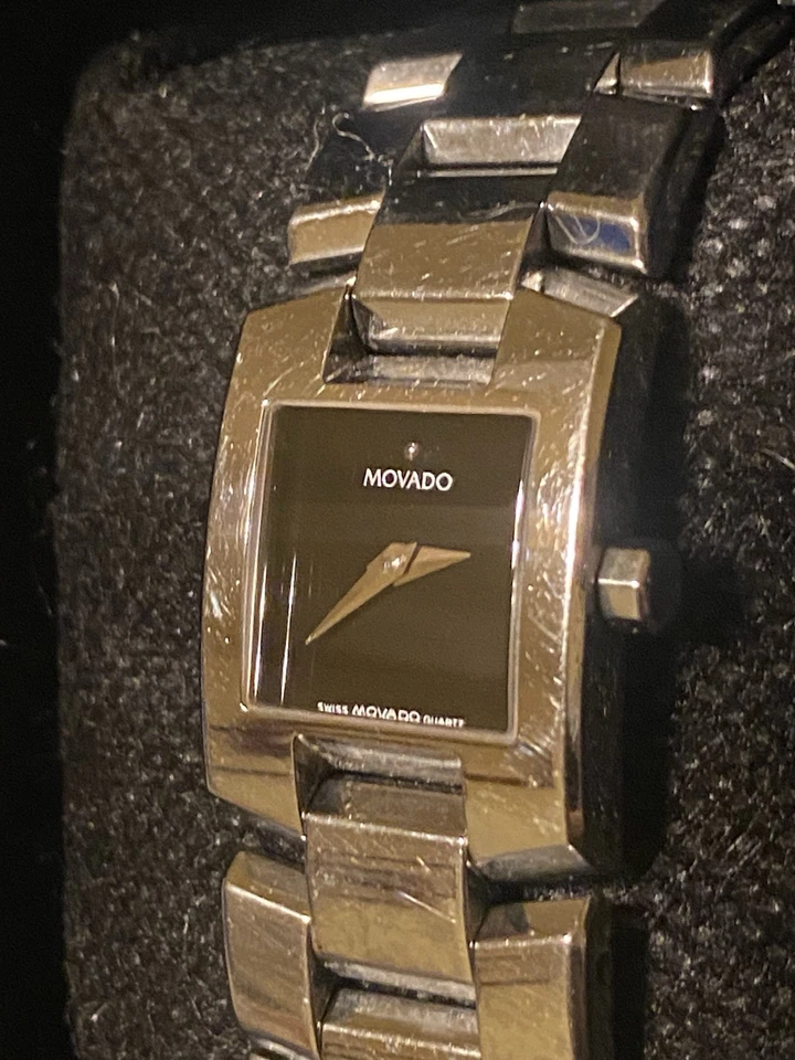 1195 $ MSRP Reloj Pulsera Movado Eliro 24MM Hecho en Suiza Zafiro NUEVO Batt Foto 4 de 4