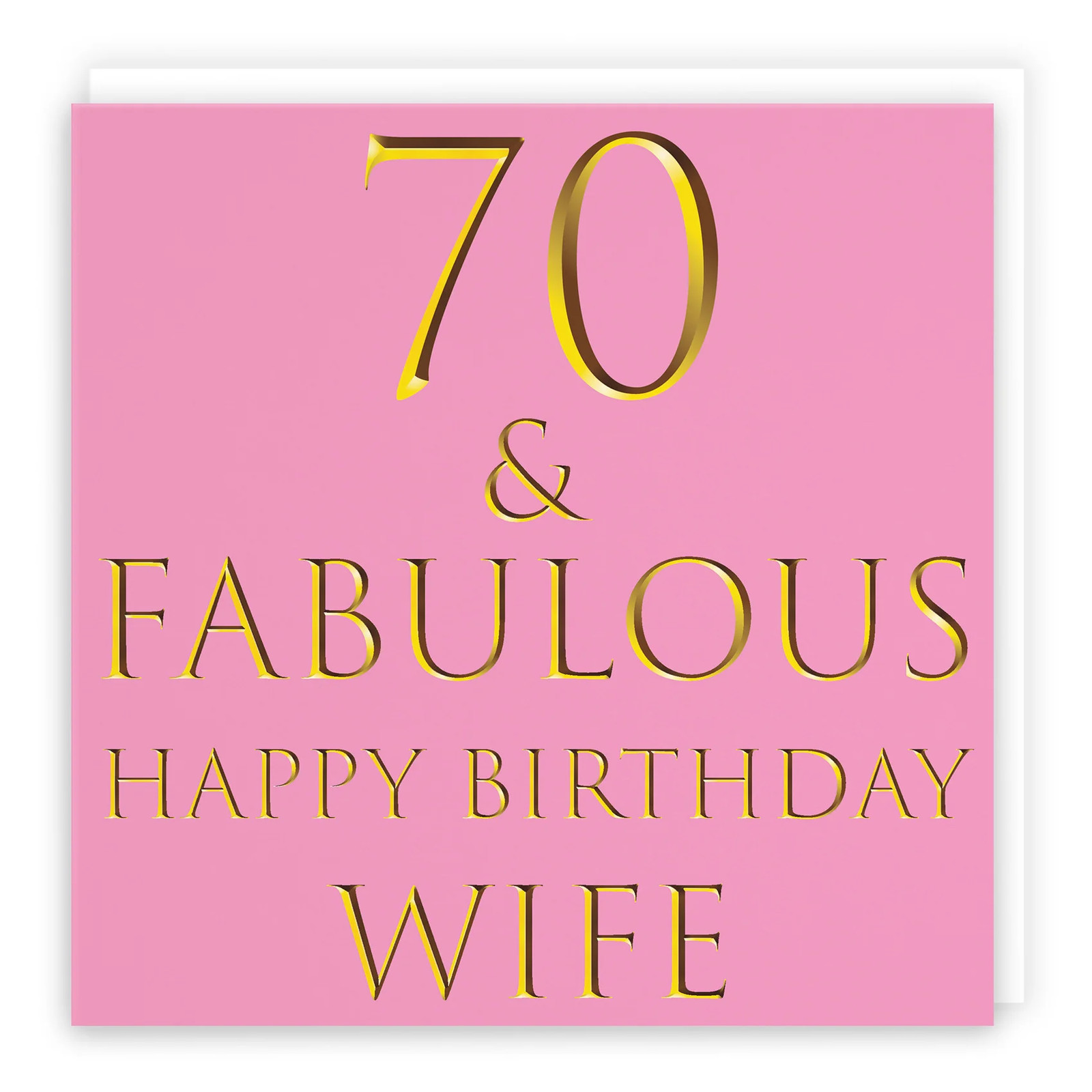 70th Wife Birthday Card Still Totally Fabulous