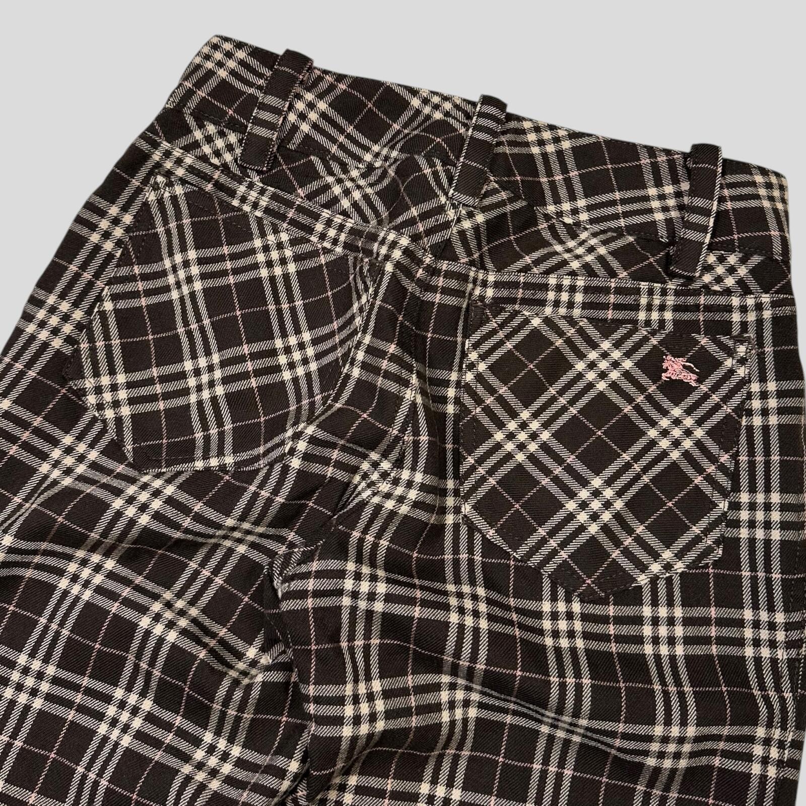 Burberry 00’s Pink Prorsum Logo Nova Check Capri Trousers 6 image 2