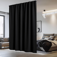 Room Divider Curtain with Adjustable Ceiling Track, W100 X L84 Blackout Curtain