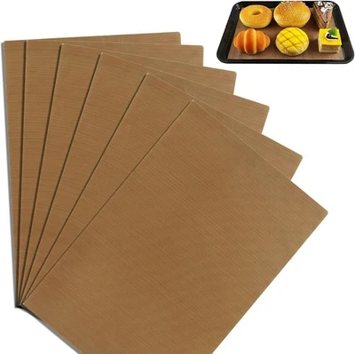 6 Pack Sheets Washable Teflon Oven Liners,30x40cm Heat-Resistant Silicone Bakin - Image 1 of 4