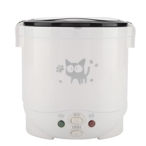 1L Mini Rice Cooker, 12v Electric Lunch Box Portable Travel Rice Cooker for C...