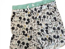 Mens little sleepies Mickey mouse Disney Bamboo Shorts Size Large