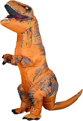 Rafalacy Inflatable Dinosaur Costume for Adult Blow up T-rex Costume Funny Dino