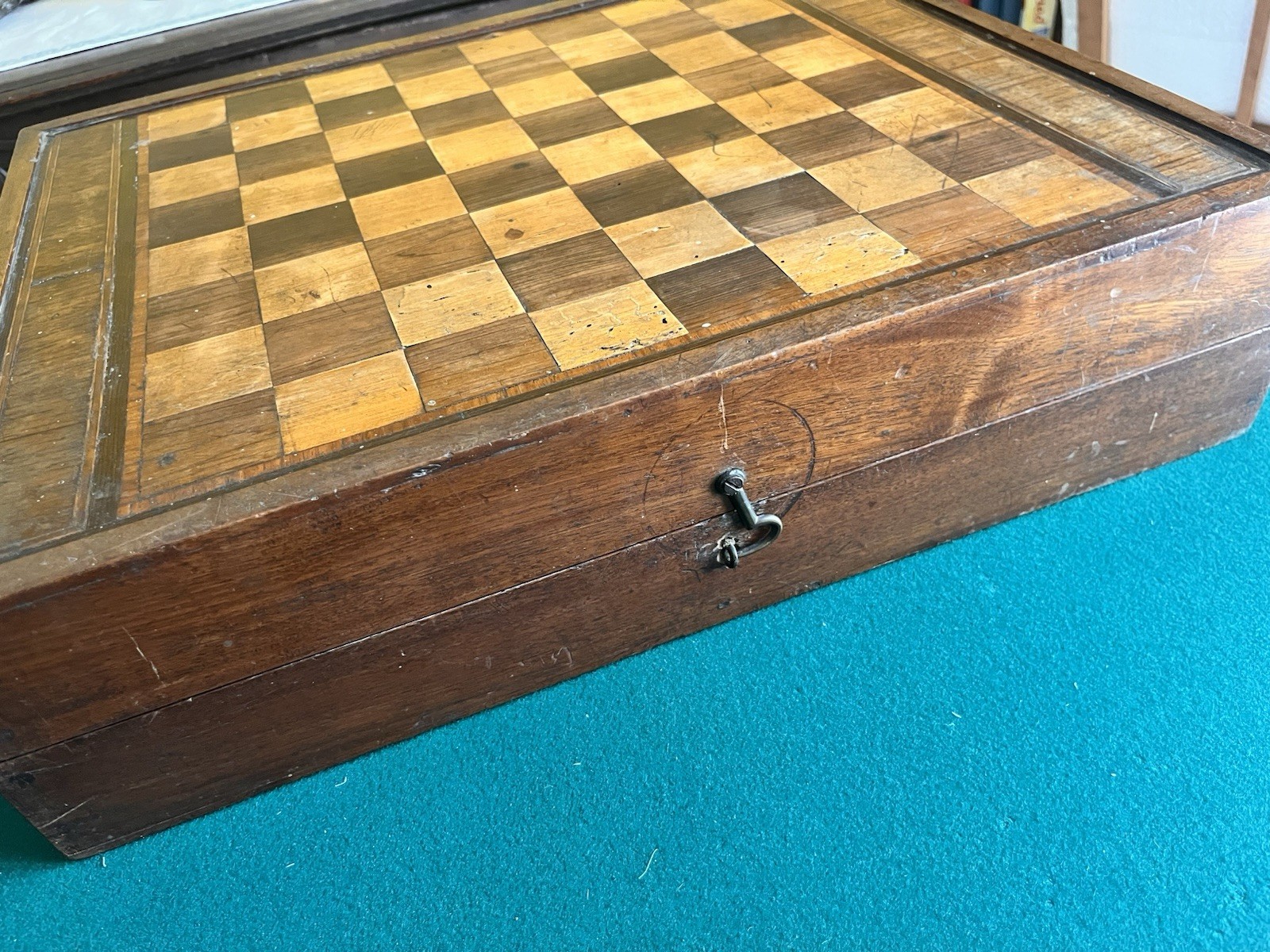 Dama Scacchi Backgammon scatola in noce fine 800 giochi da tavolo