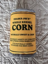 Trader Joe's Whole Kernel Corn Plush Dog Toy Stuffed Fabric Toy