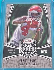 2020 Sage All Rookie Team #RT-8 Jerry Jeudy Denver Broncos Football Card I3. rookie card picture
