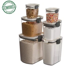 Prepworks Progressive 6-Piece Kitchen ProKeeper Plastic Clear Set, Airtight Food