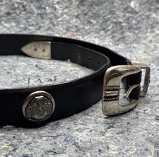 Vtg ZEP-PRO Ohio State Buckeyes Collectible Leather Belt Size 30 Black 5-hole