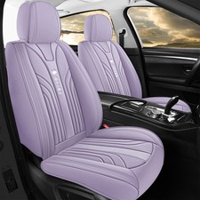 Perforated Nappa Leather Car Seat Covers Anti-slip 5-seat Protectors Universal