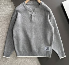 Fendi Grey Knitted Long Sleeve Sweater