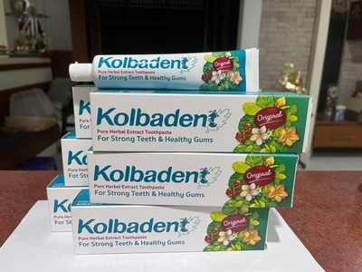6 x 100g. KOLBADENT Herbal Extract Toothpaste for Strong Teeth and Healthy Gums