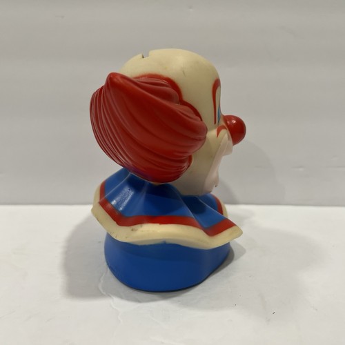 Vintage 1987 Bozo The Clown Larry Harmon Plastic Coin Bank w/ Plug - Picture 4 of 6