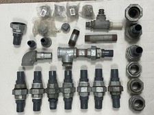 Lot of 1-1/4  Galvanized Pipe Unions  Fittings  Misc Connectors/Elbows-made China
