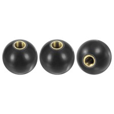 3Pack Threaded Ball Knobs, M10 Female Thread 35mm Dia. Thermoset Ball Knob for
