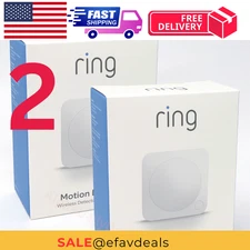 2 Pack Ring Alarm Motion Wireless Detector 2nd Gen White 4SP1SZ-0EN0