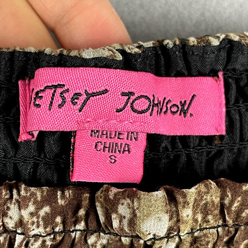 Betsey Johnson Tiered Midi Dress Small Animal Print Ruched Whimsigoth Fairy - Bild 5 von 18