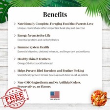 LAFEBER'S Parrot Tropical Fruit Nutri-Berries Bird Food 10oz 2pk